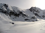 Helicopter Over the Glacier