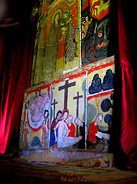 Richly Decorated Interior of Island Monastery on Lake Tana