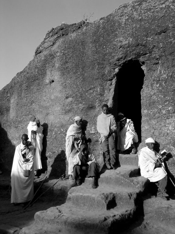 Worshipers at Bey Maryam (St. Mary's Church)