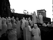 Worshipers at Bey Maryam (St. Mary's Church)