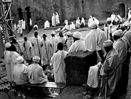 Worshipers at Bey Maryam (St. Mary's Church)