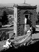 Worshipers at Bey Maryam (St. Mary's Church)