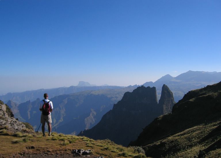 Gerard Taking in the View from Saha (3785m)