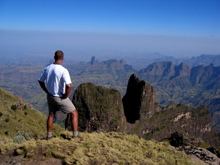 Gerard Taking in the View from Saha (3785m)