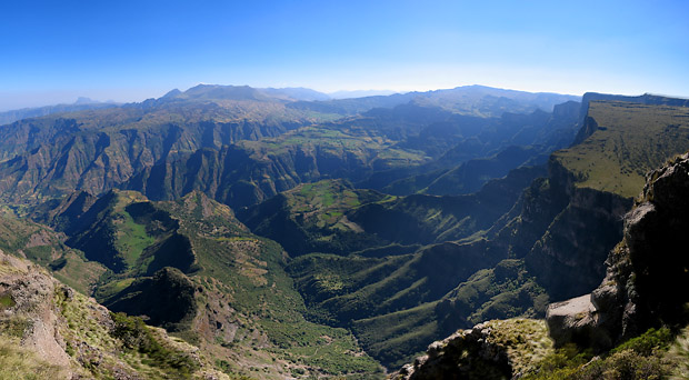 Looking Down 2km from Imet Gogo (3926m)