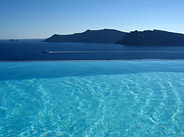 View from the Perivolas Hotel Swimming Pool