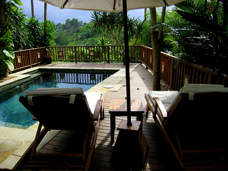 Relaxing by the Pool