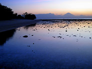 Twilight on Gili Trawangan with Bali in the Distance