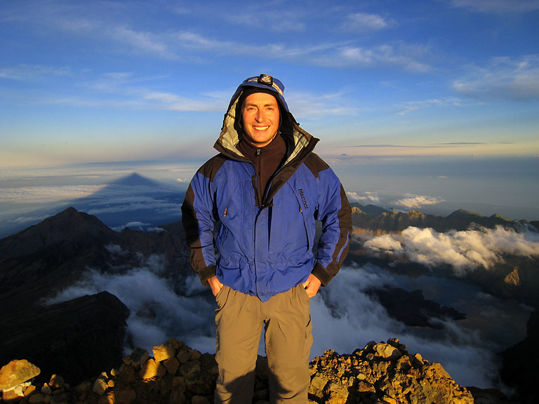 Martin on the Summit of Mt. Rinjani