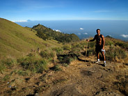 Gerard at the Crater Rim with Bali Volcano in the Background