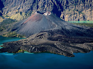 Small Crater in Mt. Rinjani's Caldera, Which Erupted in 2004