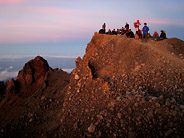 Hikers Await the Sunrise on the Summit of Mt. Rinjani, 3,726 metres (12,224 ft)