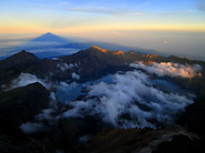 First Rays of Sun on the Caldera