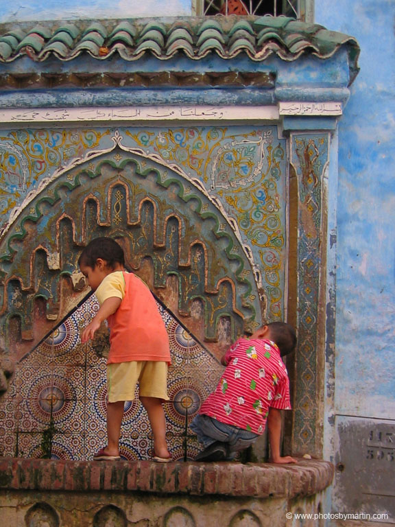 Children in Water Fountain