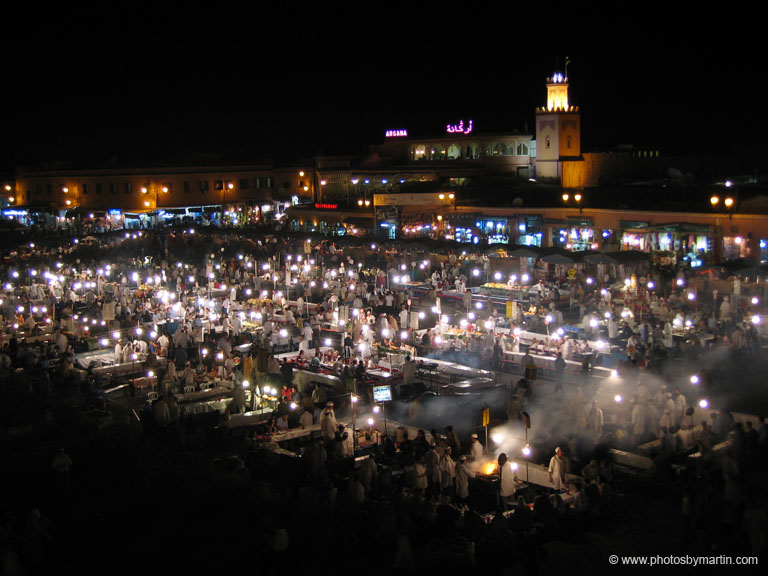 Night in the Medina at Djemaa el-Fna Square