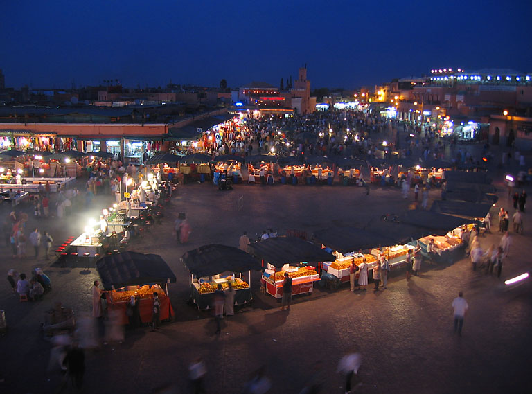 Night in the Medina at Djemaa el-Fna Square