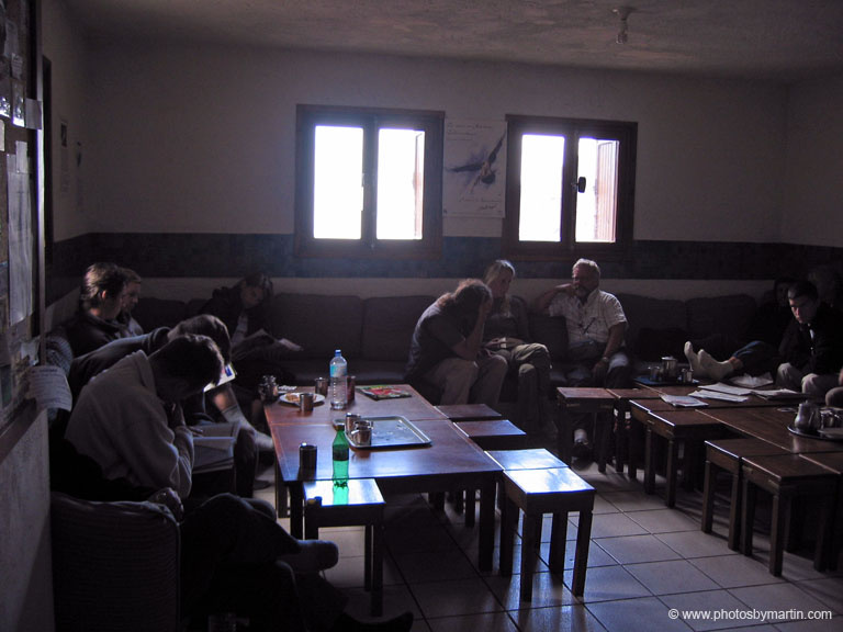 Interior of Toubkal Refuge