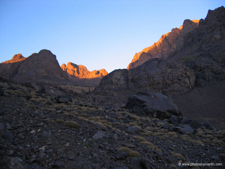 Sunrise on High Atlas Mountains