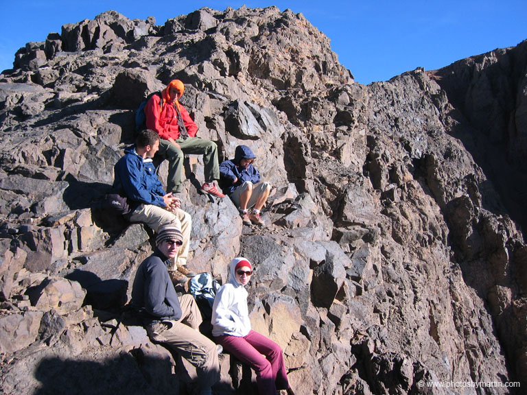 Taking a Break Near the Summit