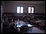 Interior of Toubkal Refuge