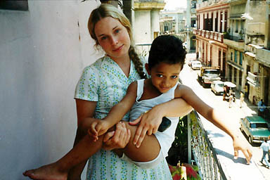 Agnes and Alfredito on Calle Virtudes