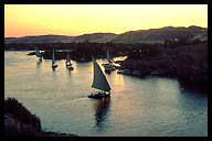 Feluccas on the Nile at Aswan