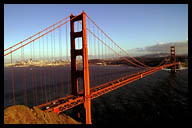 Sunset at the Golden Gate Bridge from Marin County