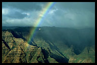 Helicopter in Waimea Canyon, Hawaii