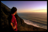 Jorge Taking in the View of the Lost Coast
