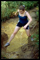 Jumping a Puddle of Mud