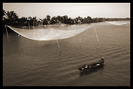 Fishing Net on the River