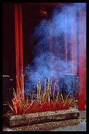 Burning Incense at a Temple