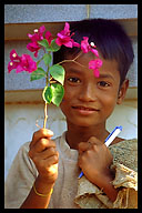 Young Boy with Flower