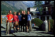 Parting with Friends at Kalopani (2530m)