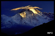 First Light on Cho Oyu (8201m)