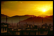 Kathmandu Rooftops at Sunset