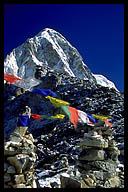 Prayer Flags Below Pumori (7165m)