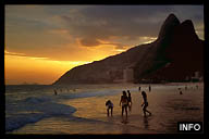 Impamena Beach at Sunset, Rio de Jainero, Brazil
