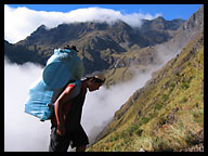 Porter Climbing Runquracay Pass