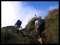 Climbing Runquracay Pass