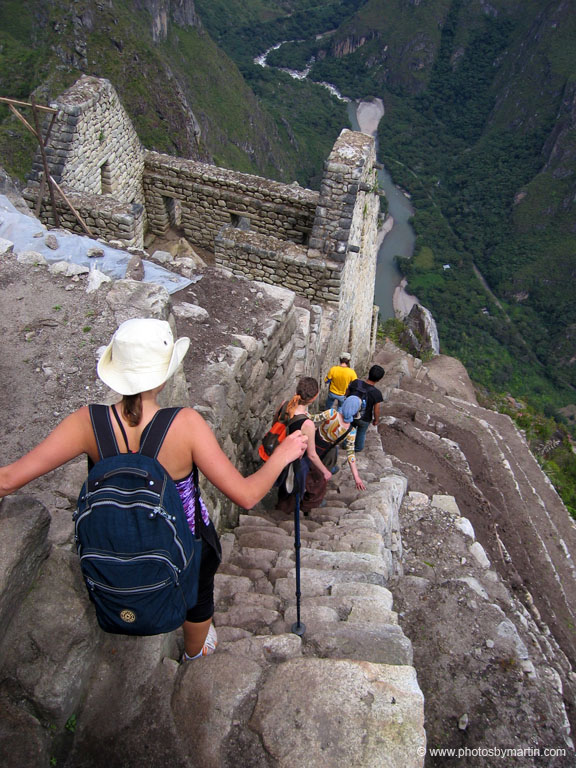 Descending from Huayna Picchu