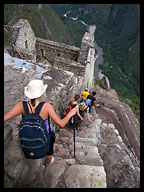 Descending from Huayna Picchu